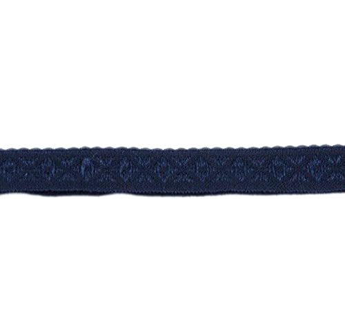 Band elatisches Schrägband Jacquard Nähband Stoffband marine 100 cm - Band zum Basteln und Nähen von Nadeltraum