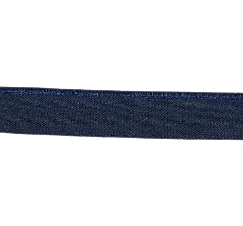 Band elatisches Schrägband Nähband Stoffband marine 100 cm - Band zum Basteln und Nähen von Nadeltraum