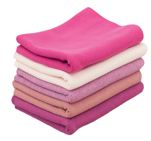 Baumwoll - Bündchenstoff Bündchen SET Pakete Schlauchware Pinktöne - 5 x 50 cm x 35/70 cm von Nadeltraum