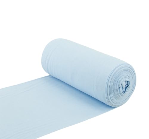Baumwoll - Bündchenstoff Bündchen Schlauchware hellblau meliert - Meterware ab 25 cm x 35/70 cm - Stoff zum Nähen Baumwoll - Bündchenstoff Bündchen Schlauchware hellblau meliert - Meterware ab 25 cm x 35/70 cm - Stoff zum Nähen von Nadeltraum