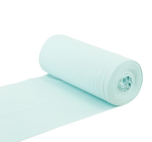 Baumwoll - Bündchenstoff Bündchen Schlauchware soft aqua - Meterware ab 25 cm x 35/70 cm - Stoff zum Nähen von Nadeltraum