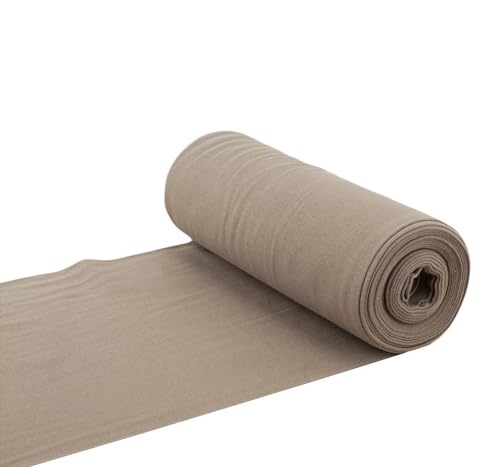 Baumwoll - Bündchenstoff Bündchen Schlauchware taupe dunkel - Meterware ab 25 cm x 35/70 cm - Stoff zum Nähen von Nadeltraum