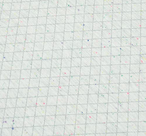 Baumwoll - Sweat Steppstoff Farbsprenkel hellgrau - Meterware ab 25 cm x 145 cm - Stoff zum Nähen von Nadeltraum