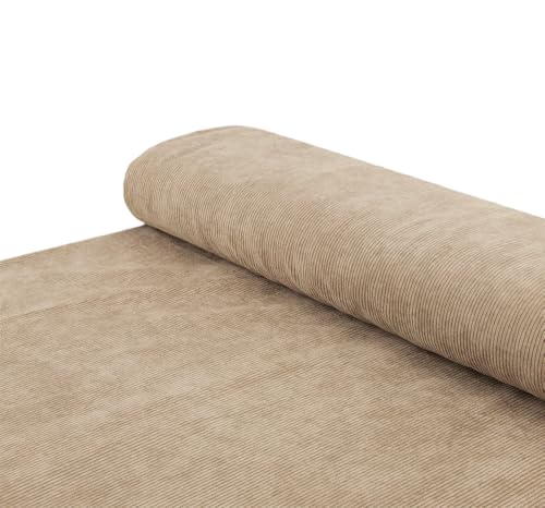 Cord Stoff Hochwertiger Cordstoff für kreative Projekte taupe - Meterware ab 25 x 150 cm - Stoff zum Nähen von Nadeltraum