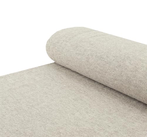 Walkstoff Walkloden 100% Schurwolle Mantelstoff beige meliert - Meterware ab 25 cm x 140 cm - Stoff zum Nähen von Nadeltraum