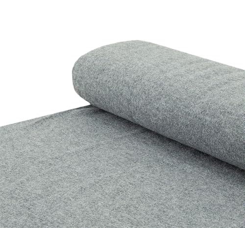 Walkstoff Walkloden MERINO 100% Merinowolle Mantelstoff grau meliert - Meterware ab 25 cm x 144 cm - Stoff zum Nähen von Nadeltraum