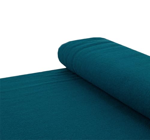 Walkstoff Walkloden MERINO 100% Merinowolle Mantelstoff petrol - Meterware ab 25 cm x 144 cm - Stoff zum Nähen von Nadeltraum