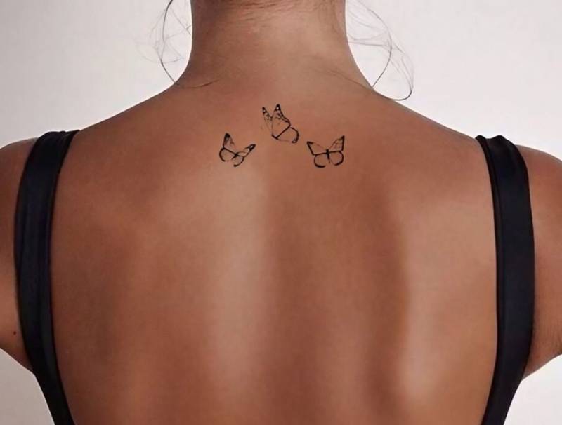 Schmetterling Tattoo-Minimalist Tattoo-Temporäres Tattoo-Tattoo Geschenk Idee-Frauen Tattoo Idee-Bachelorette Party-Hochzeit Für Braut von NadineKStore