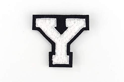 Kleine Frottee-Buchstaben 4,2 cm hoch | Weiß, Schwarz | Varsity Letter von Naehgedoens.de