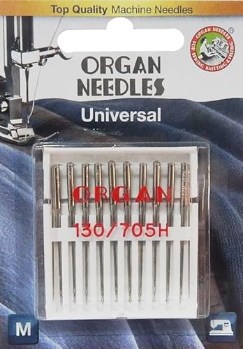 Nähmit - Organ Flachkolben Nähmaschinennadeln Universalnadel System 130/705 H (80er Stärke) von Nähmit