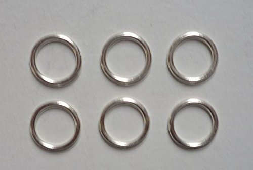 Nähstübl 6 Stück Ringe für BH Bikini 10 mm Metall silberfarbig von Nähstübl