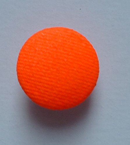 Nähstübl Ösenknopf 26 mm fluoreszierend orange mit Stoff bezogen von Nähstübl