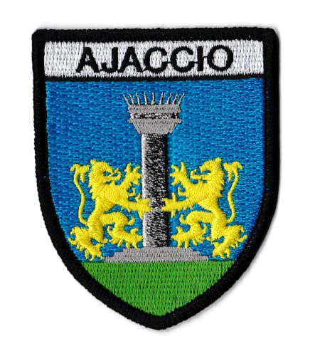 Aufnäher Ajaccio Wappen Stadt Korsika Frankreich Patch zum Aufbügeln von NagaPatches