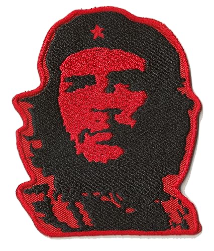 Aufnäher Che Guevara, Rot, bestickt, zum Aufbügeln, Revolution von NagaPatches