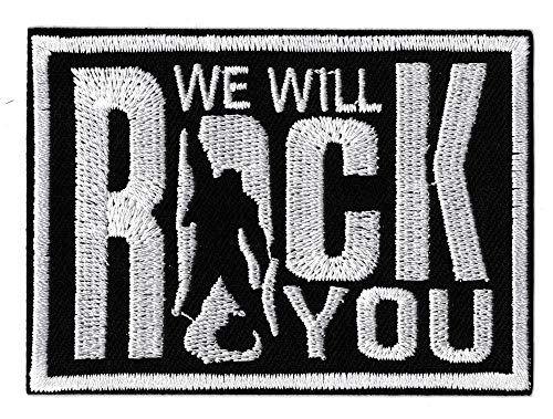 Aufnäher We will rock you bestickt zum Aufbügeln Rnr Rocker von NagaPatches