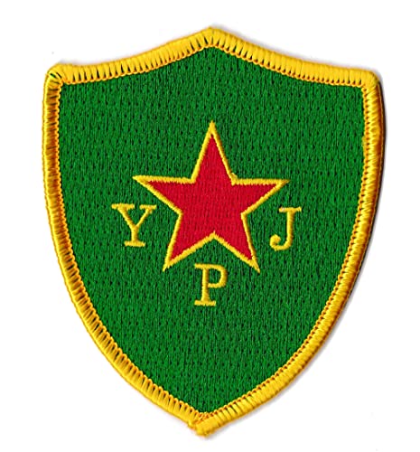 NagaPatches Aufnäher mit YPJ Kurdistan Logo, bestickt, zum Aufbügeln, Kurdisch, 1 Stück, Rechteckig, Military Patch, Patch, 8 x 7 cm von NagaPatches