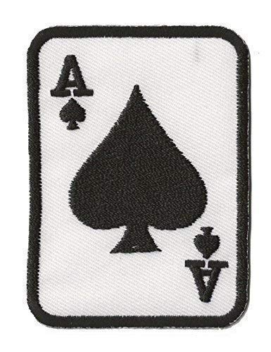 NagaPatches Patch Schild As Pik Heißklebend Karten Patch Poker Lucky Ace Spaten von NagaPatches