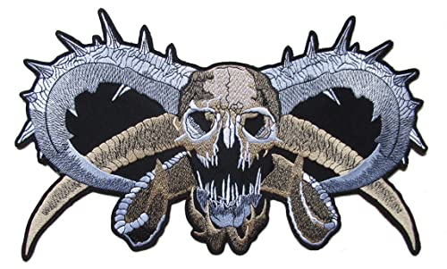 Rücken-Patch, Totenkopf, Monster, Backpatch, zum Aufbügeln, große Größe, Rücken von NagaPatches