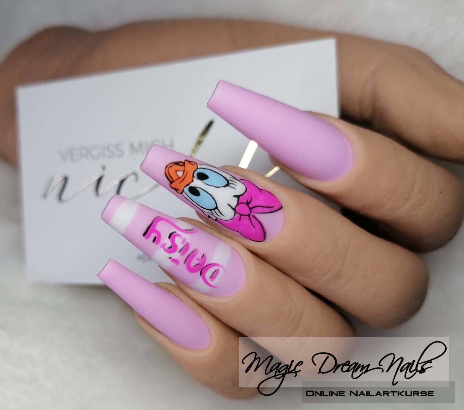 Press On Nails - Daisy Duck von NailAndResinArt