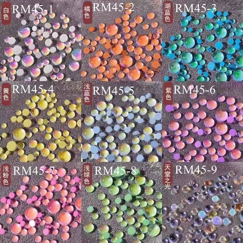 100Pcs/Jar Mixed-Size Nail Art Halbe Kugel Form Strass Perlen Nagel Kunst Dekoration Rm45 von NailAngel2019