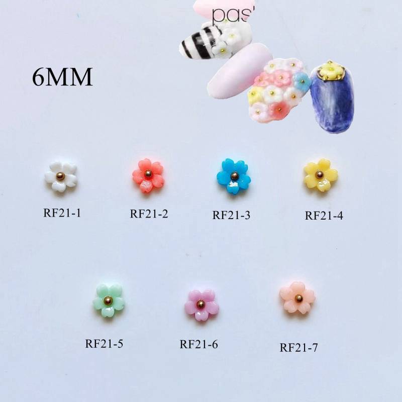 30Pcs Süße Nagel Kunst Harz Blume Form Dekoration Diy Nail Art Versorgung Rf21 von NailAngel2019