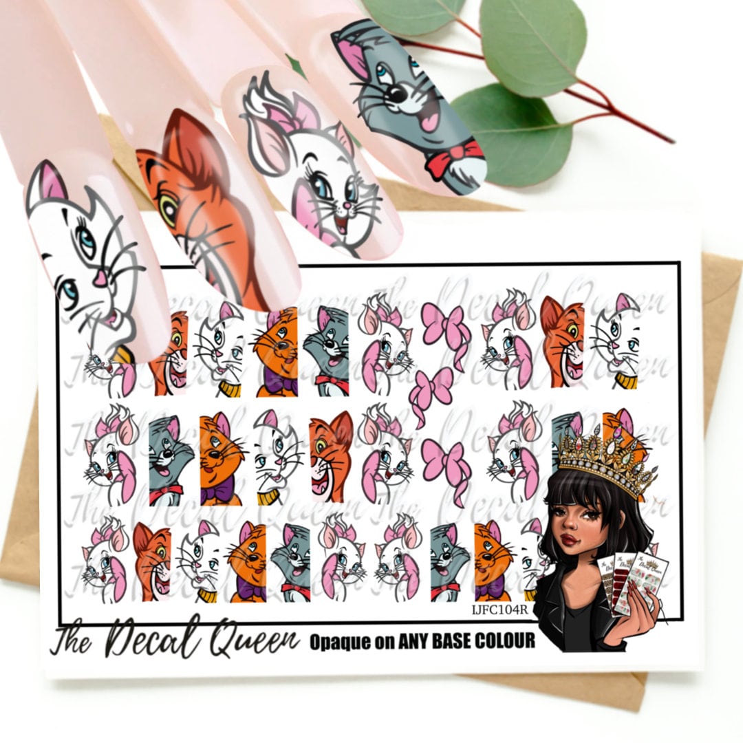 Aristocats Nageldesign/- W15Ney Mariennägel von NailDecalStore