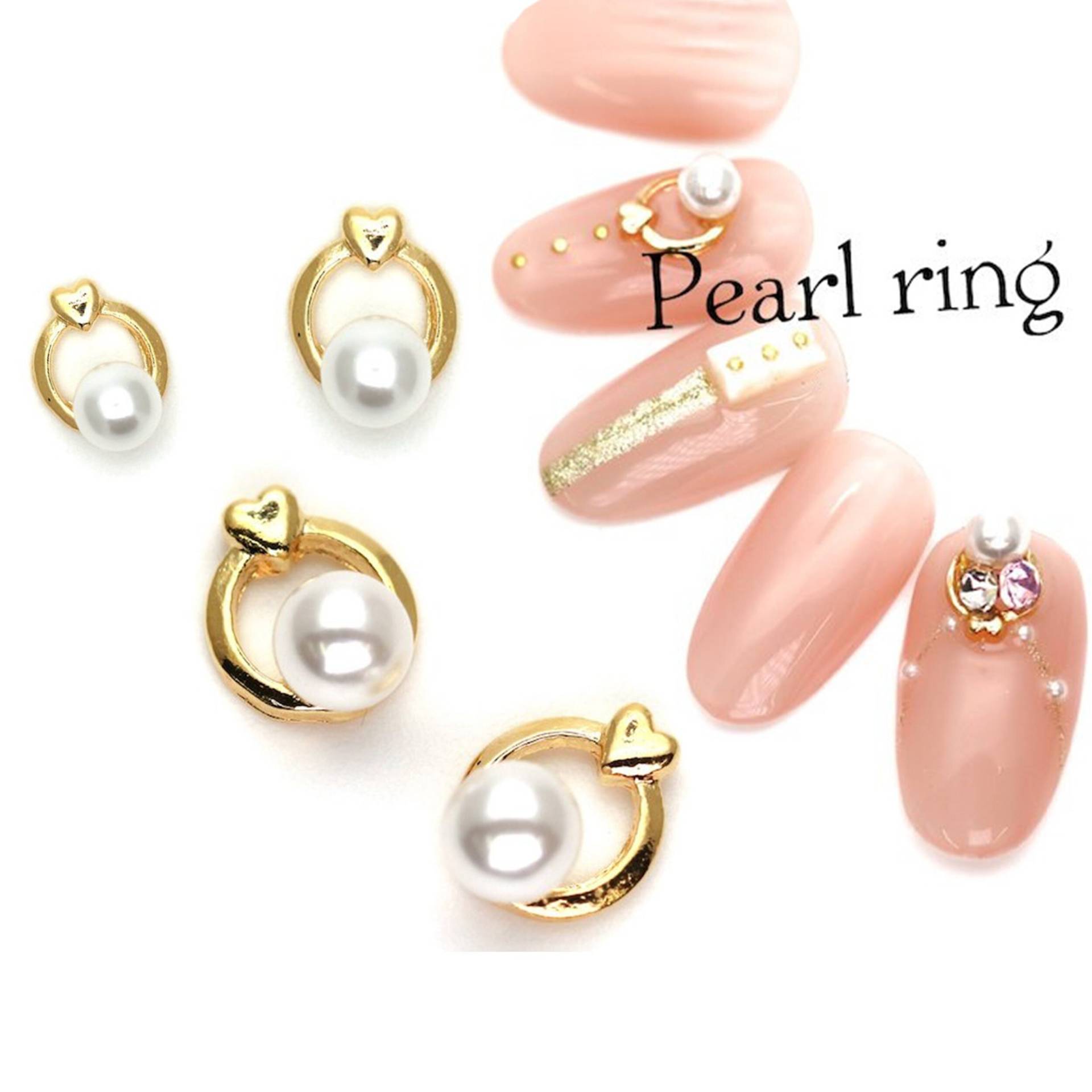 10 Stück Perlen Ring Nagel Charms von NailQueenNYC