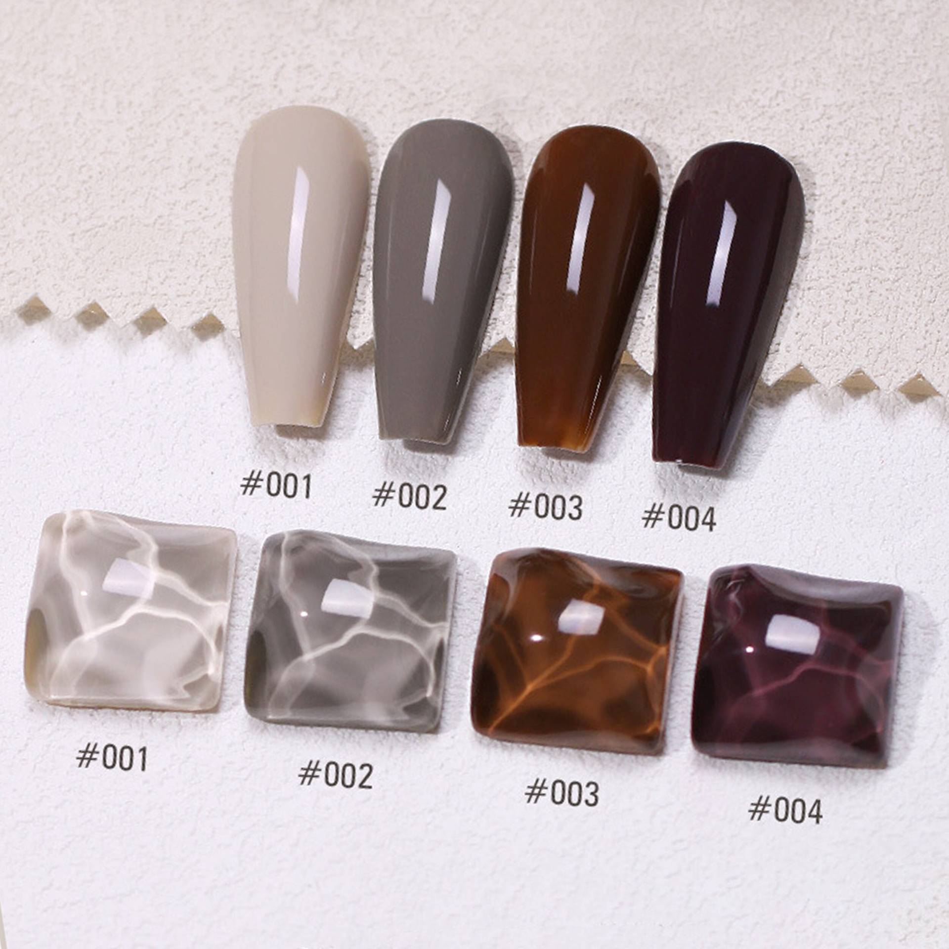 Feines Schokoladen Set Lila Gel Nagellack 8Ml 4 Farben | Soak Off Uv/Led Gel-Nagellack Beige Grau, Asch Schoko Braun, Dunkel Rot-Braun von NailQueenNYC