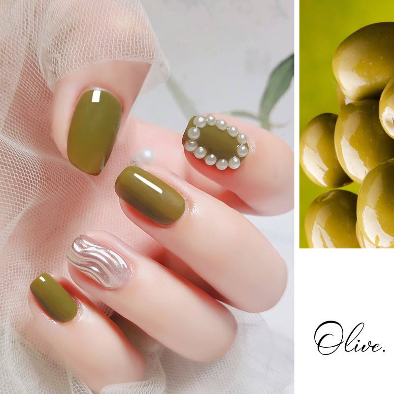 Olive Grün Gel Nagellack 8Ml | Soak-Off-Uv/Led-Gel-Nagellack von NailQueenNYC