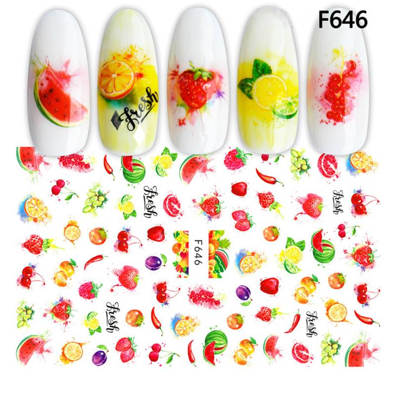 Sommer Fruit Splash Nail Art Sticker | Wassermelone Erdbeere Kirsche Orange Selbstklebende Nagel Abziehbilder Süße Obst Scheiben Diy von NailQueenNYC