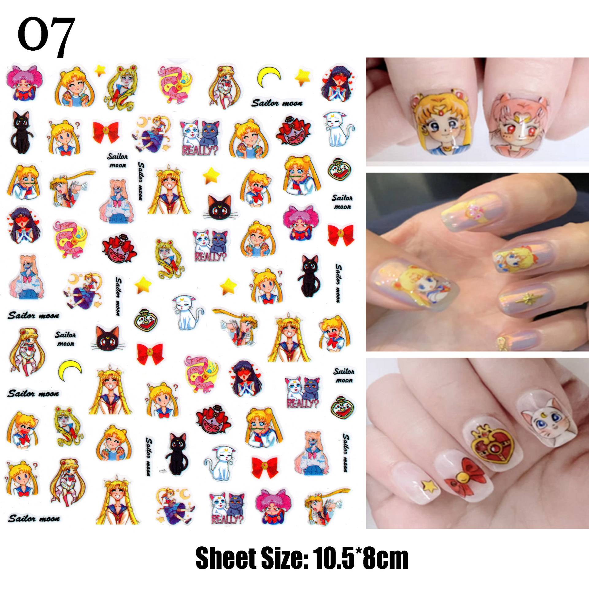 Super Shero Moon Nail Sticker #07 von NailQueenNYC