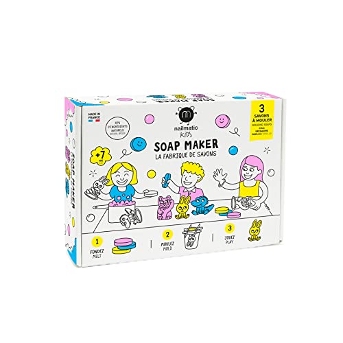 Nailmatic Kids Soap Maker Seifenfabrik - Kreatives Gestalten - Seifenherstellung für Kinder - Do-it-yourself-Seifenset - DIY Seifenlabor für Kinder - Manuelle Aktivitäten für Jungen und Mädchen von Nailmatic