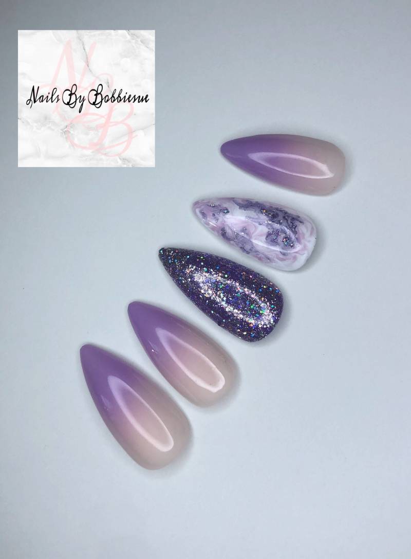 Lavendel Lush Press On Nails/Künstliche Nägel Wiederverwendbare Selbstgemachte von NailsByBobbiesue