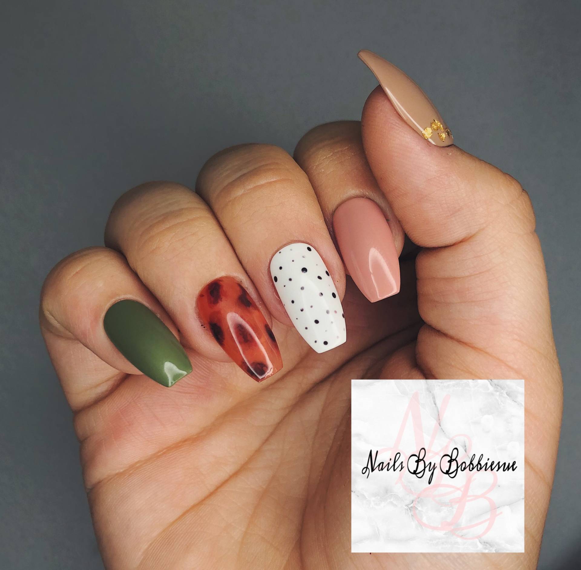 Tortoise Shell Fall Drücken Sie Auf Die Nägel/Künstliche Selbstgemachte Wiederverwendbare von NailsByBobbiesue