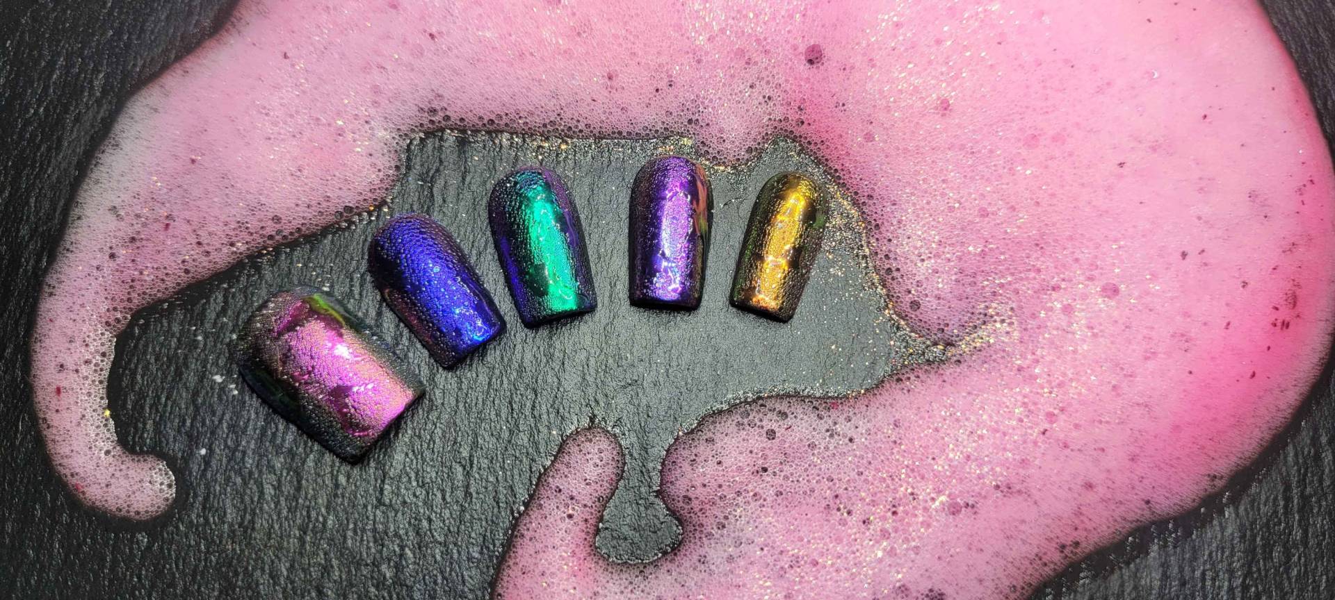 Chrom-Schaum Press-On-Nägel von NailsByRosalieWagner