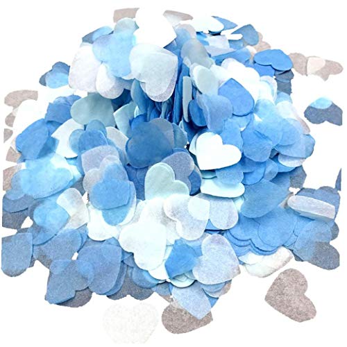 NaisiCore Bunte Konfetti Biodegradable Konfetti Romantische Liebe Herz Konfetti Hochzeit Dekor Props für Heim Blau 2.5cm von NaisiCore