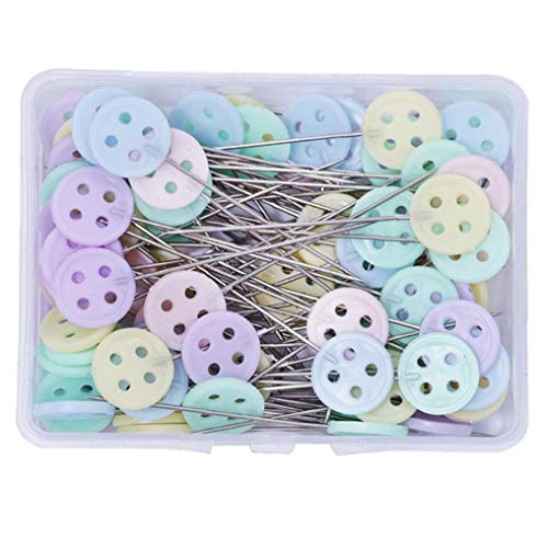 NaisiCore Flachkopf Stecknadeln Karikatur-Kopf Stecknadeln Quilting Pins für das Nähen Verschönern Näherei 100Pieces von NaisiCore