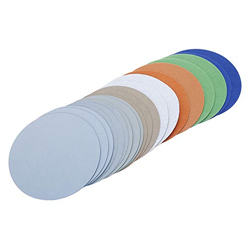 Set mit 100 mm Wasserschleifpapier, Körnung 3000/5000/7000/10000 für Beflockung, Schleifpapier, Schleifscheibe, elektrische Schleifer, Zubehör, 20 Stück von Naitesi Tool