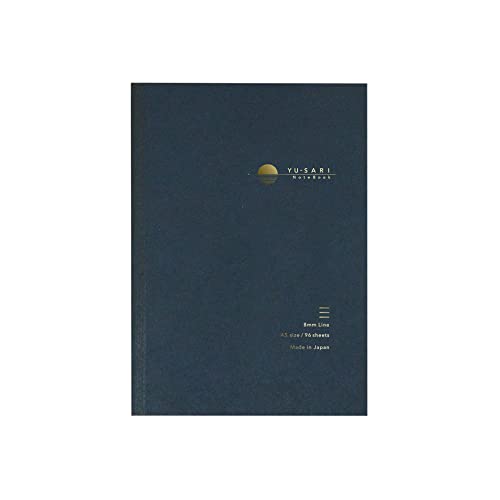 Nakabayashi YU-SARI Notizbuch für Füllfederhalter, A5, 8 mm, Schreibwaren aus Japan, Marineblau von Nakabayashi