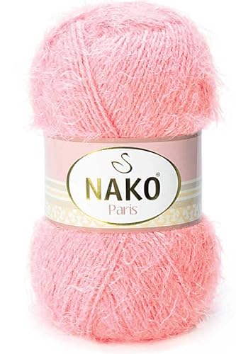 NAKO Paris, 3294 Strickgarn, Häkelgarn, Acryl-Schal, Wintermütze, Schal, Garn – 5 Knäuel (Knäuel) 40 % Premium-Acryl – 60 % Polyamid pro Knäuel je Knäuel 100 g von Nako Paris