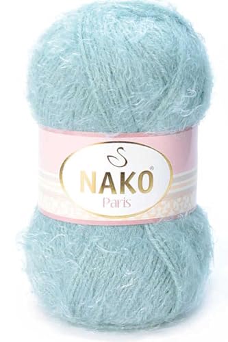 NAKO Paris, 4229 Strickgarn, Häkelgarn, Acryl-Schal, Wintermütze, Schal, Garn – 5 Knäuel (Knäuel) 40 % Premium-Acryl – 60 % Polyamid pro Knäuel je Knäuel 100 g von Nako Paris