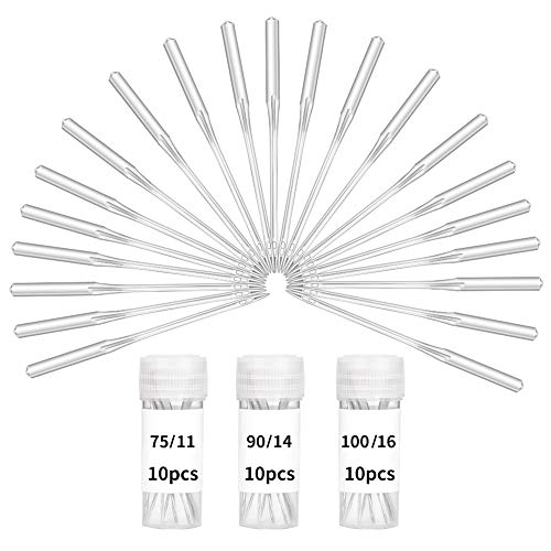 Namner Universal-Maschinennadeln – 30 Nadeln für Haushaltsnähmaschinen Größe 11, 14, 16, verschiedene Größen für Nähmaschinen und Quilt von Namner