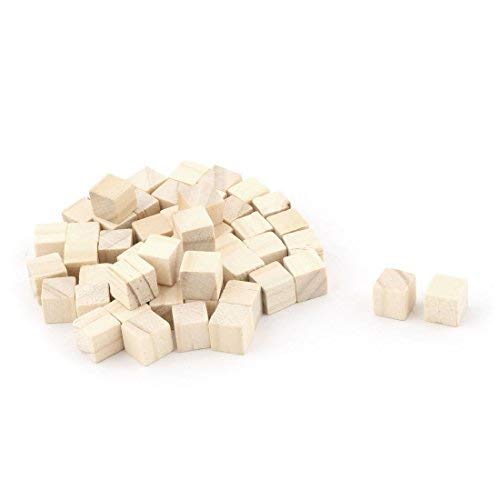 Pack of 250 Wooden Cubes - Small Wooden Dice Blank (10 mm) Natural Pine Blank Wooden Cube - Game Stones and Dice for Crafts, DIY Stamps, Puzzle & Number Wooden Blocks Building Blocks von Namvo