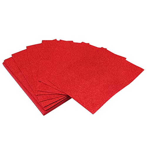 Namvo 20 Stück A4 Glitzerpapier Karton, Glitzer 250 g/m? Glitzer Farbe Karton Papier Handwerk Kartenbl?tter für DIY Handwerk Dekoration Rot von Namvo