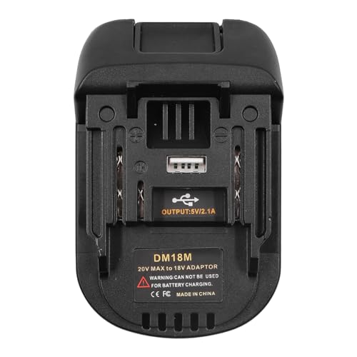 Namvo DM18M Akku-Adapter für Makita 18 V Elektrowerkzeuge, Konverter für 18 V 20 V oder für Milwaukee M18 18 V Lithium-Ionen-Akku zu Makita 18 V Akku von Namvo