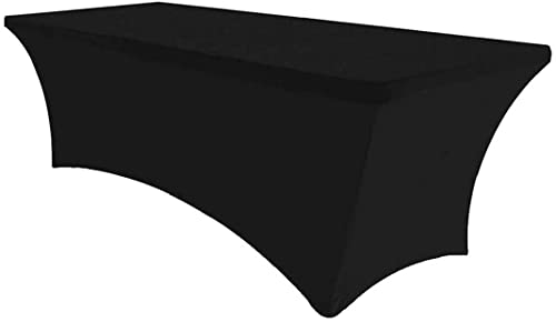 Namvo Stretch-Tischdecke, 122 cm, rechteckig, Spandex, 4-Wege-eng anliegend, elastisch, Tischschutz für Klapptisch, Hochzeit, Bar, Bankett, Party von Namvo