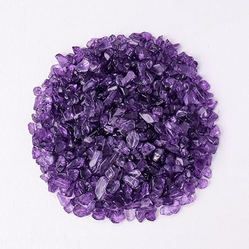 Namzi 200 g natürlicher Schotter, optimierte Färbung, 7–9 mm, violetter Naturstein, Ornament, entmagnetisierende Perlen, Blumentopf, dekorativer Stein für Aquarien von Namzi