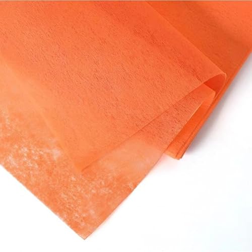 Namzi Baumwollpapier, einfarbig, halbtransparent, Vliesstoff, Innenpapier, Blumenstrauß, Handpapier, plissiertes Papier, 50 x 50 cm (Orange) von Namzi