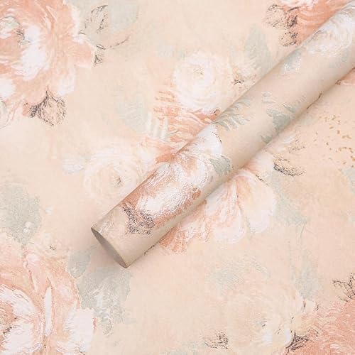 Namzi Blumenverpackungspapier, Blumenverpackungspapier, dreidimensionales Musterverpackungspapier, Ölgemäldepapier (Rose Beige) von Namzi