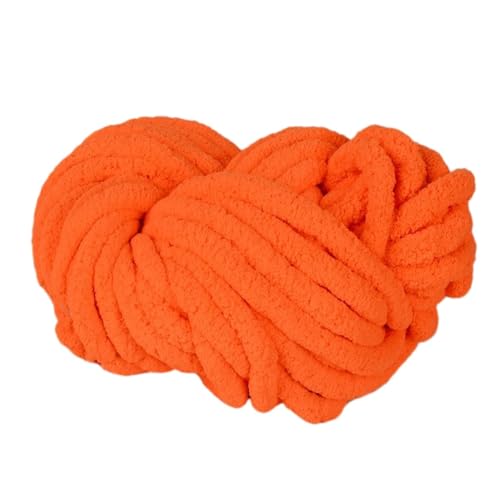 Namzi Dickes Chenille-Garn, super sperriges Garn, Plüschgarn, dickes Garn, Acryl, für Bastelarbeiten, Häkeln, Handstricken, Mütze, Decke, Orange von Namzi